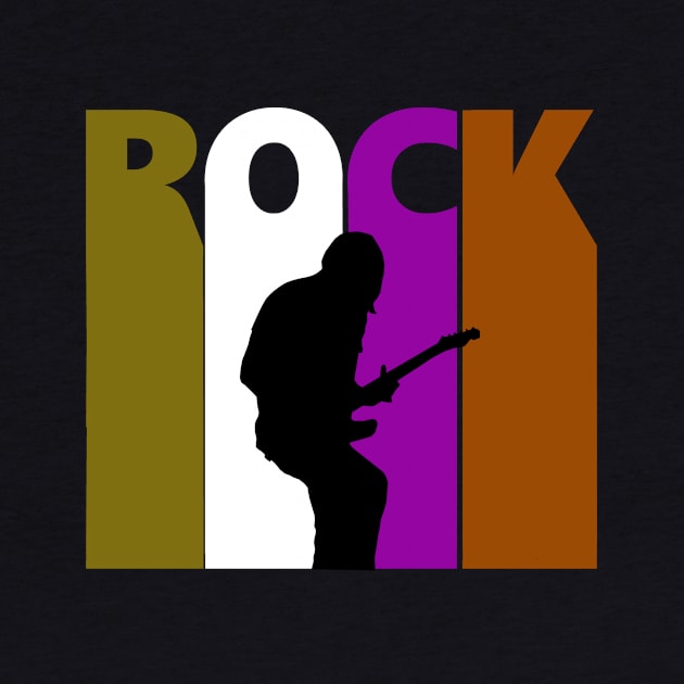 Guitar Rock, Guitarist Solo Design by Rossla Designs